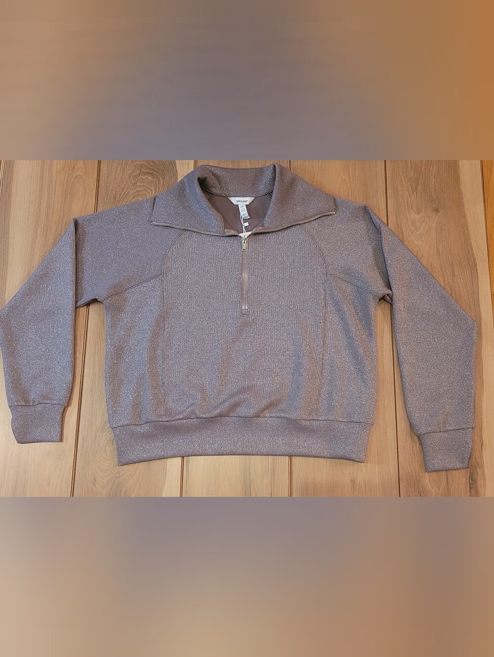 ‼️SOLD OUT‼️ NWT SPANX AirEssentials Shine Half Zip Pullover Shimmer, Medium